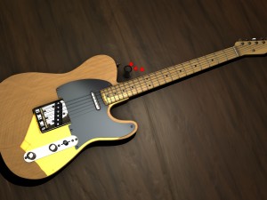 fender telecaster electric guitar Model 3D