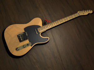 fender telecaster electric guitar 3D Model