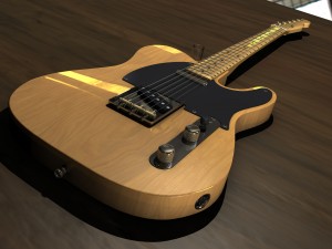 fender telecaster electric guitar Model 3D