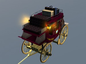 stagecoach wagon Modelo 3D