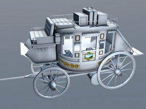 stagecoach wagon Modelo 3D