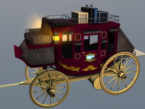 stagecoach wagon Modelo 3D
