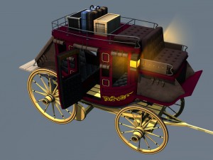 stagecoach wagon Modelo 3D