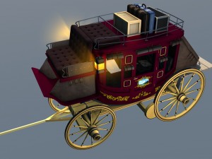 stagecoach wagon Modelo 3D