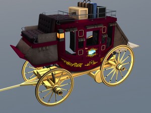 stagecoach wagon Modelo 3D