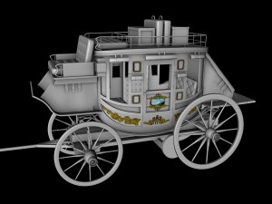 stagecoach wagon Modelo 3D