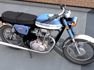 honda cb175 motorcycle 3D मॉडल