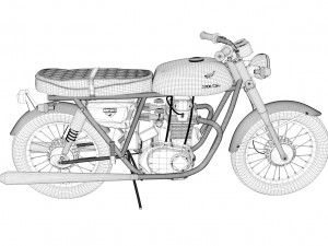 honda cb175 motorcycle 3D मॉडल