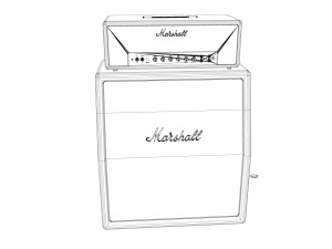 marshall guitar amp jtm45 3D-Modell