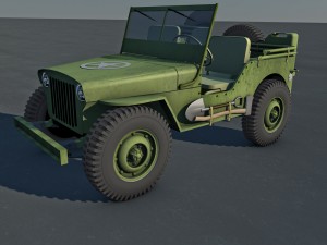 willys jeep army 3D Модель