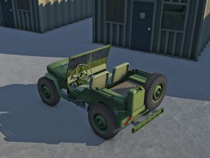 willys jeep army 3D Модель