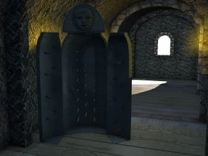 Dispositivo de tortura de la doncella de hierro. Modelo 3D