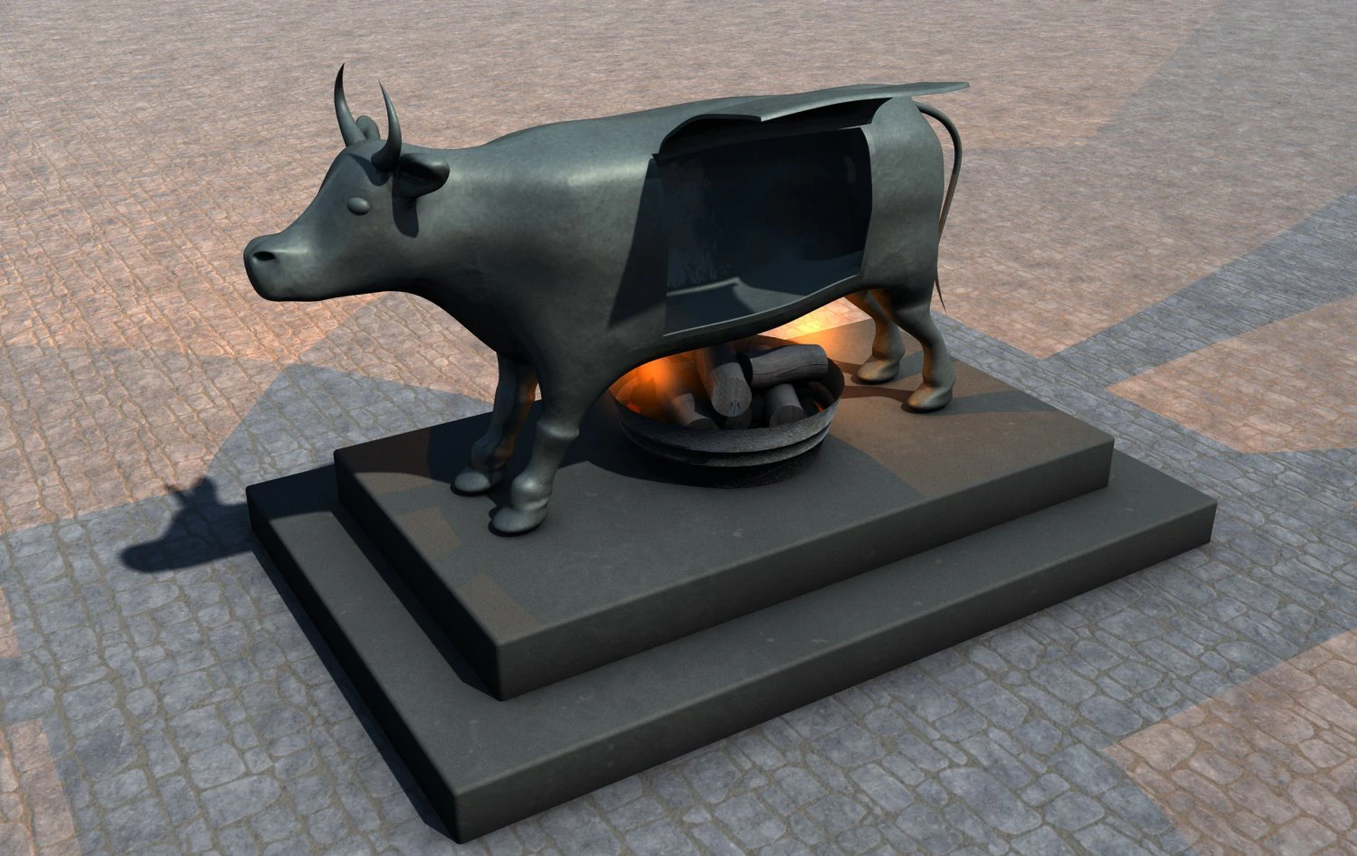 brazen bull torture device 3D Model .c4d .max .obj .3ds .fbx .stl .blend 