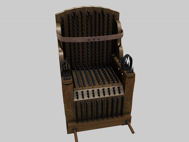 torture chair judas iron 3D 模型 .c4d .max .obj .3ds .fbx .stl .blend 