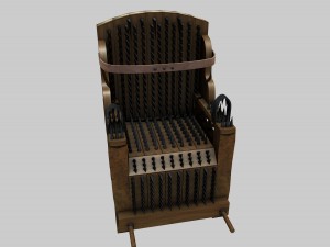 torture chair judas iron 3D Model