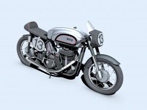 motocicleta norton manx Modelo 3D