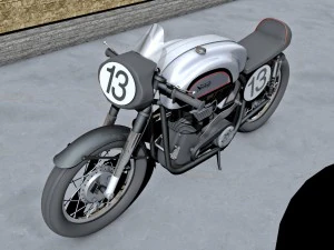 norton manx motorcycle 3D Model