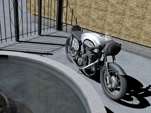 norton manx motorcycle 3D Model