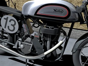 norton manx motorcycle 3D Model