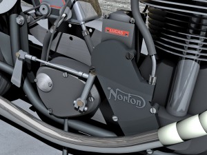 norton manx motorcycle Modelo 3D