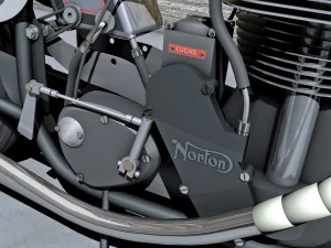 norton manx motorcycle 3D Model