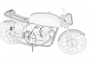 norton manx motorcycle 3D Model