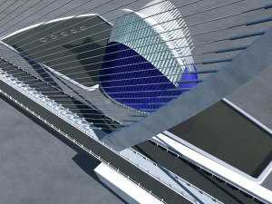 &aacute;gora y puente ciudad de las artes y las ciencias Modelo 3D