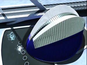 &aacute;gora y puente ciudad de las artes y las ciencias Modelo 3D