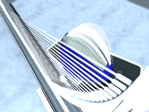 &aacute;gora y puente ciudad de las artes y las ciencias Modelo 3D