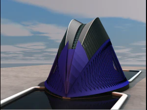 &aacute;gora y puente ciudad de las artes y las ciencias Modelo 3D