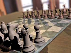 chess set - wood glass metal Modelo 3D