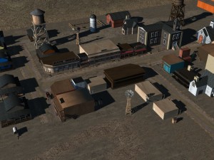 old west town 3D Model