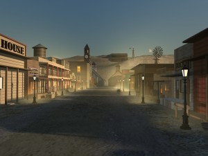 old west town 3D Model