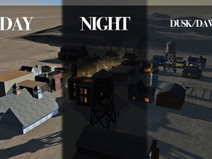 old west town 3D Model
