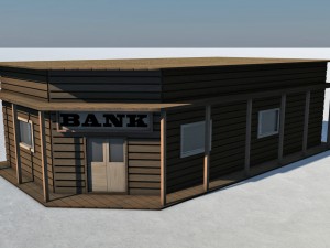old west town 3D Model