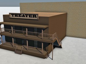 old west town 3D Model