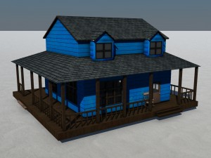 old west town 3D Model