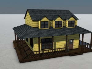 old west town 3D Model