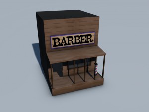 old west town 3D Model