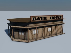 old west town 3D Model