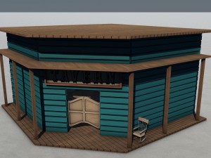 old west town 3D Model