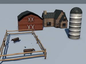 old west town 3D Model