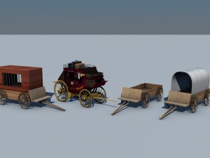 old west town 3D Model
