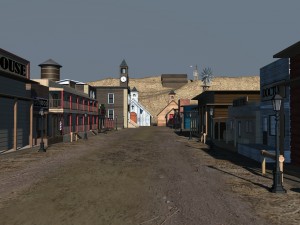 old west town 3D Model