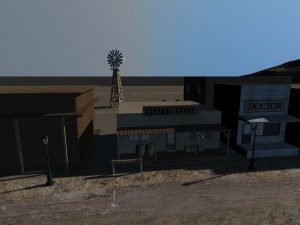 old west town 3D Model