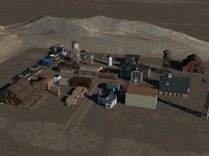 old west town 3D Model