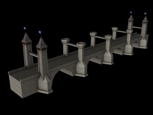 medieval low poly game pack buildings 3D Model