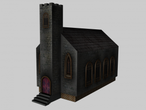 medieval low poly game pack buildings 3D Model