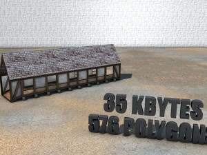 medieval low poly game pack buildings 3D Model