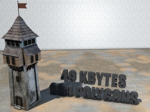 medieval low poly game pack buildings 3D Model